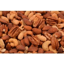 Texas Deluxe Nut Mix (Roasted/No Salt) - Cashews, Natural Whole Almonds, Pecans, Blanched Whole Almonds-1 lb.