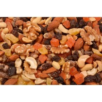 Hawaiian Trail Mix -(Roasted/Salted) Almonds, Pineapple, Papaya, Dates, Raisins, Walnuts, Roasted Peanuts and Cashew Splits-1 lb.