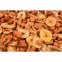 Honey Roasted Mix - (Roasted/Salted) Honey Roasted Peanuts, Banana Chips, Honey Sesame Sticks & Peanuts.-1 lb.