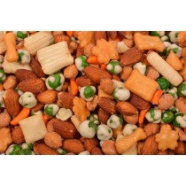 Oriental Mix (Roasted/Salted) - Honey Roasted Peanut, Wasabe Peas, Rice Crackers, and Almonds-1 lb.