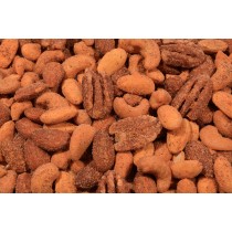 Zesty Nut Mix (Roasted/Salted) - Cashews, Natural Whole Almonds, Pecans, Blanched Whole Almonds, Zesty Seasoning-1 lb.