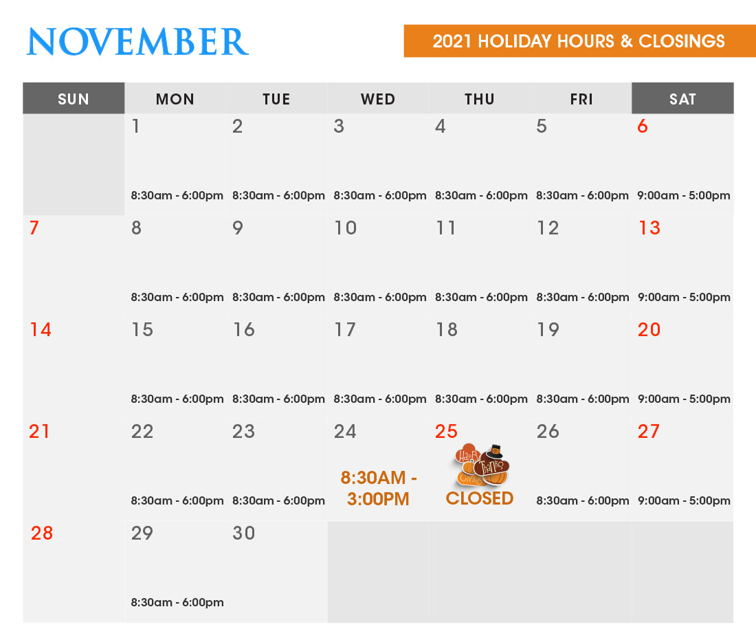 November Calendar