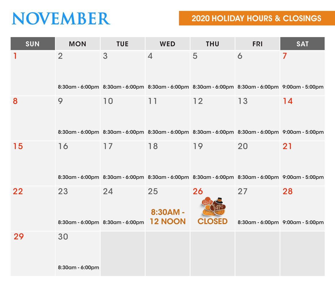 November Calendar